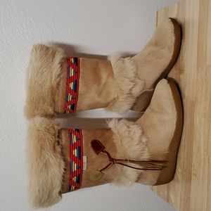 Tecnica Skandia Fur Boots Blonde Sz 7.5 (EU 38)